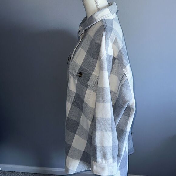Old Navy Gray Buffalo Plaid Coat! - Picture 5 of 14